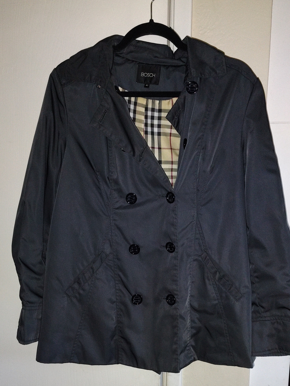 Bosch Double-Breasted Short Trench Coat